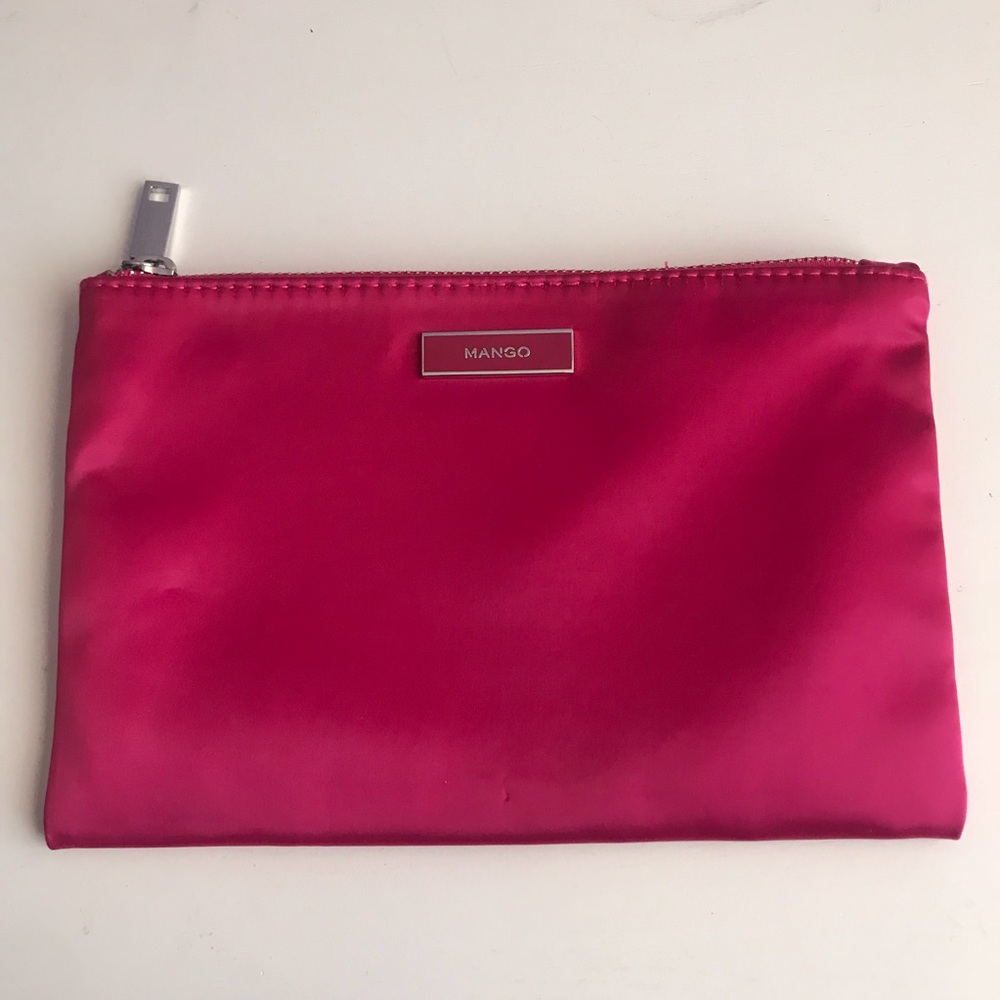 Silky Hot Pink Makeup Bag